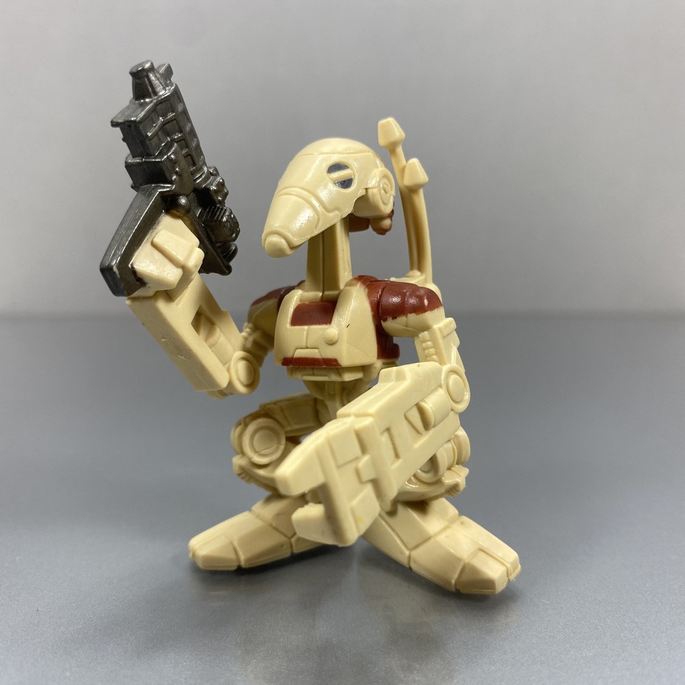 Hasbro Star Wars Galactic Heroes TAN BATTLE DROID COMMANDER figure w/brown
