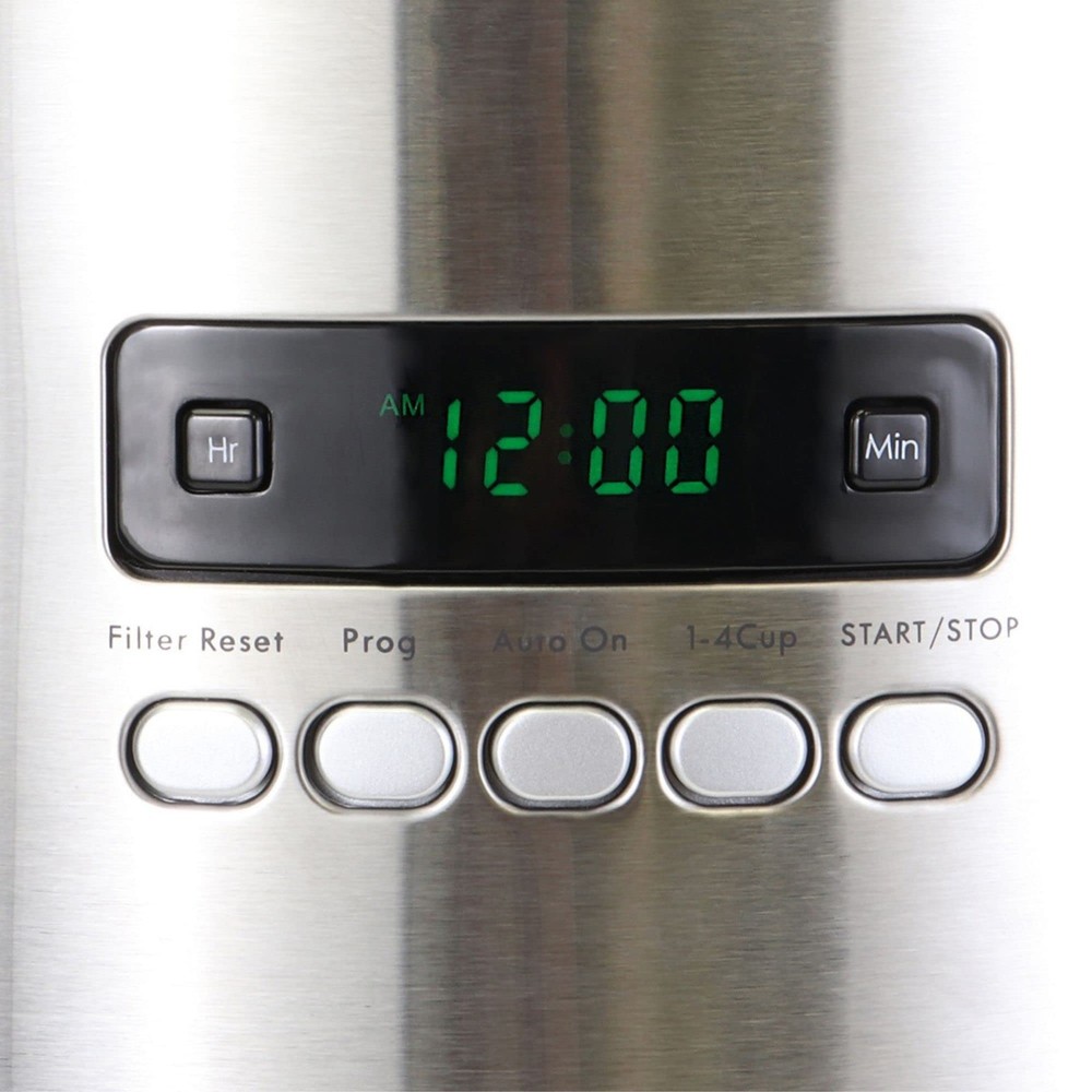 Kenmore Drip Coffee Maker - 12 Cup Programmable Cafe Machine 12 Cup, Silver