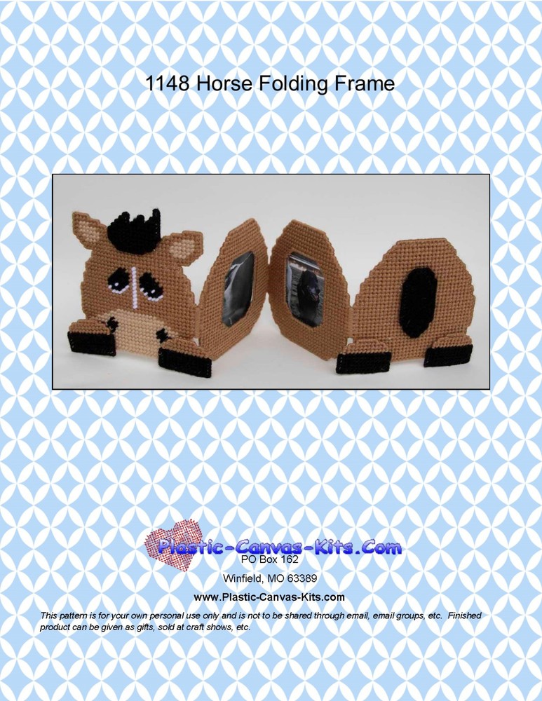 Horse Folding Frame-Plastic Canvas Pattern or Kit