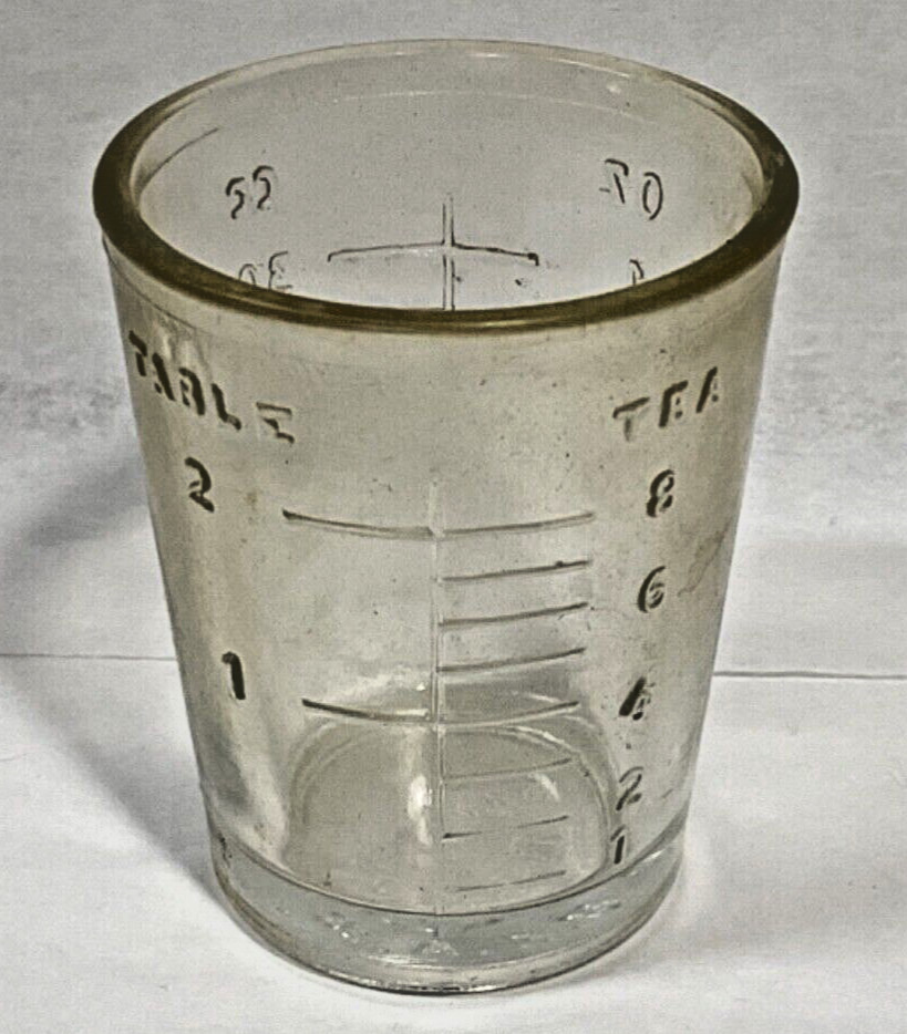 VTG Shot Glass /Medicine measurement cup Made in USA New Old Stock (Sold by ea.)