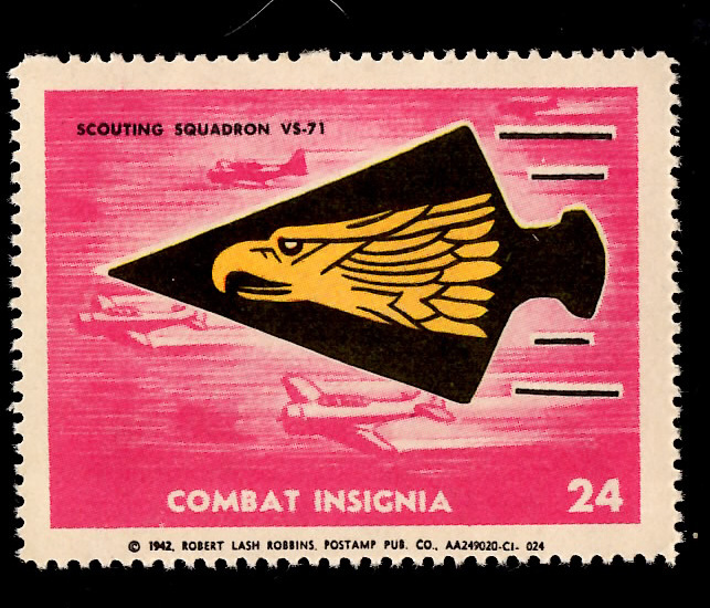Disney Combat Insignia Scouting Squadron VS-71 Stamp