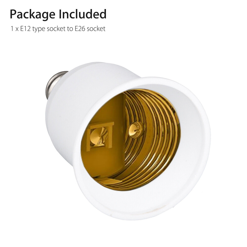 10Pcs E12 To E26 / E27 Socket Adapter Chandelier Converter Light Base Adapter