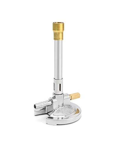 Lab Bunsen Burner Set with Flame Stabilizer & Gas Control - Efficient Heating, 2