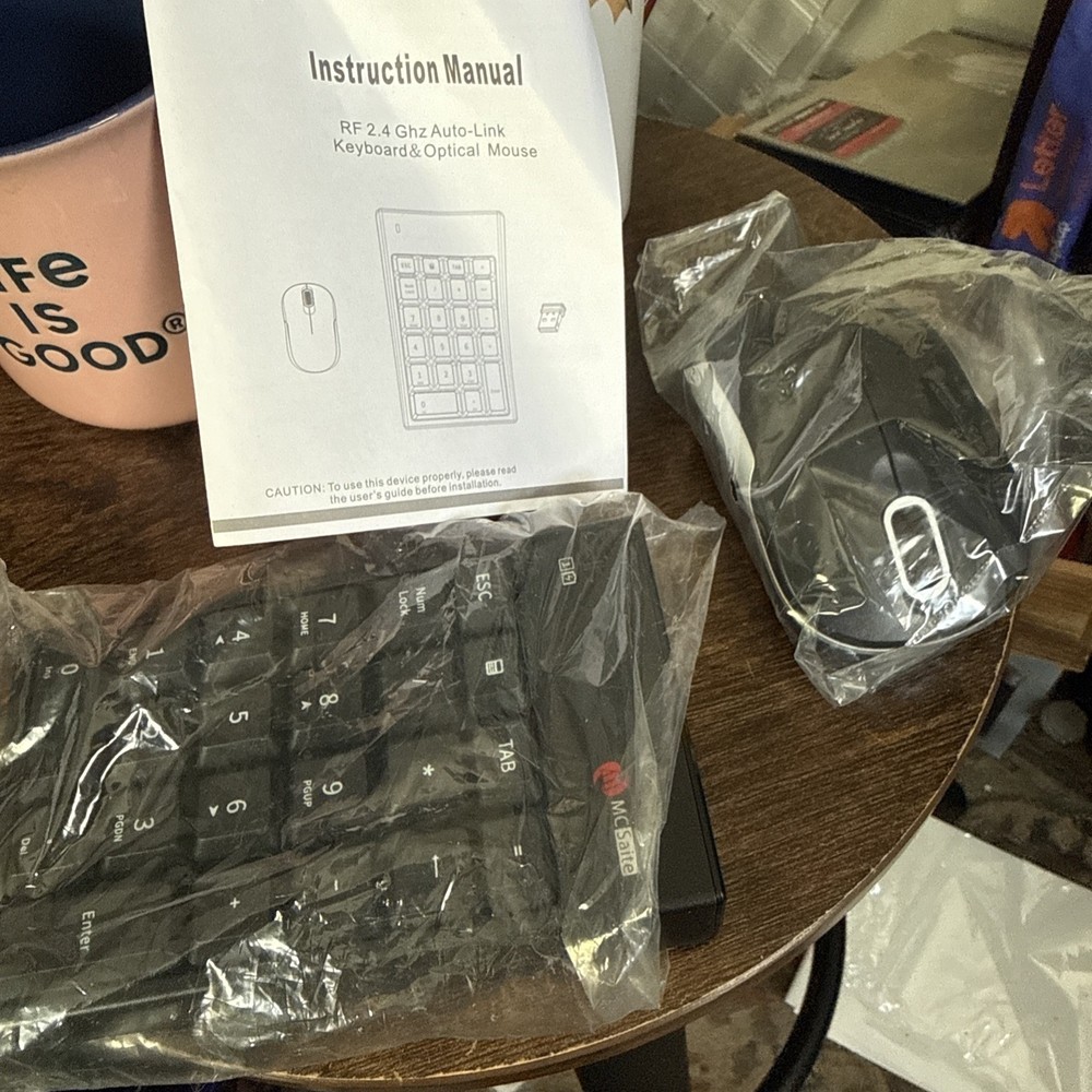 Wireless Numeric Keypad & Mouse Combo – McSaite MC-61CB – 2-in-1 USB – 10m Range