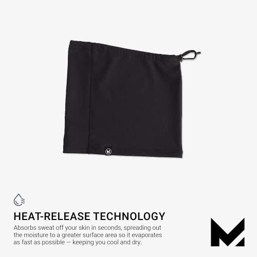 Mission All Season Adjustable Gaiter Face Mask Neck Covering in Black - OSFM