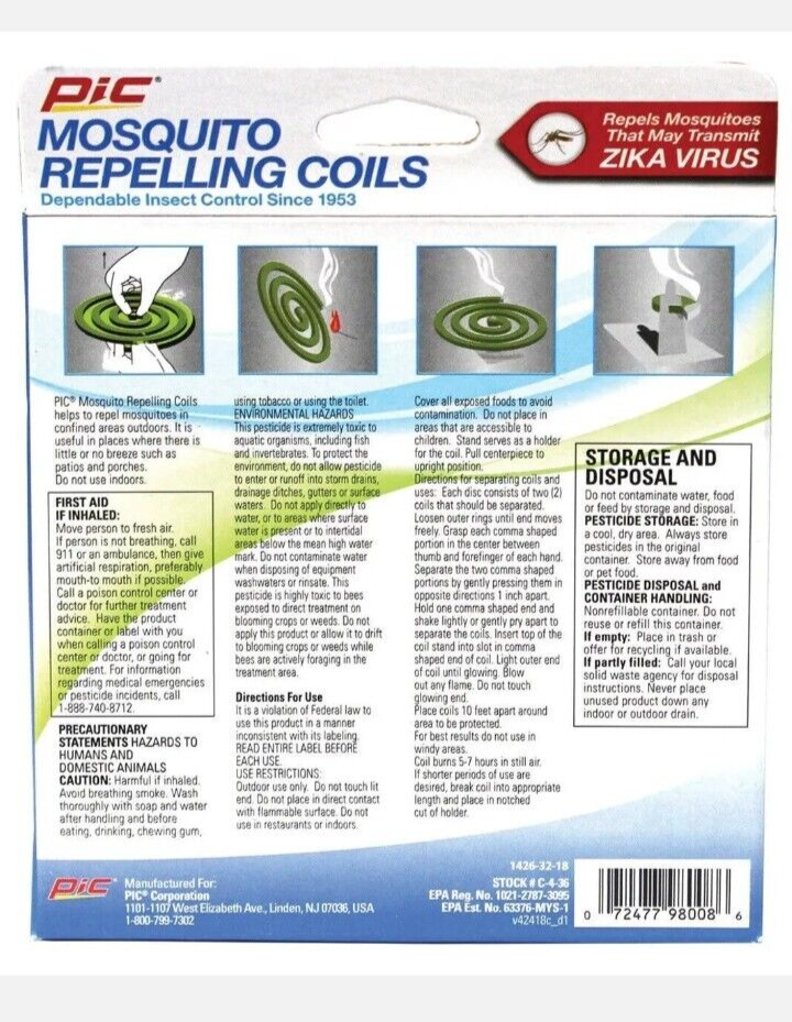 Mosq Repel Coils 4 Pk