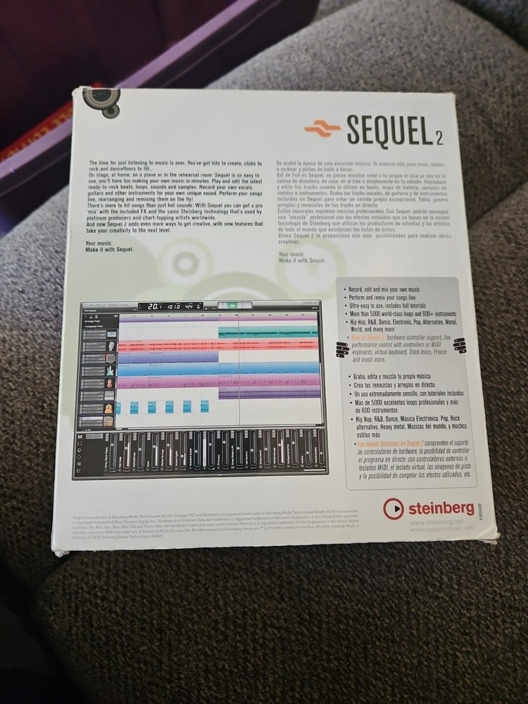 Sequel 2 Music Creation Performance Recording Software Steinberg Sequel2 TESTED