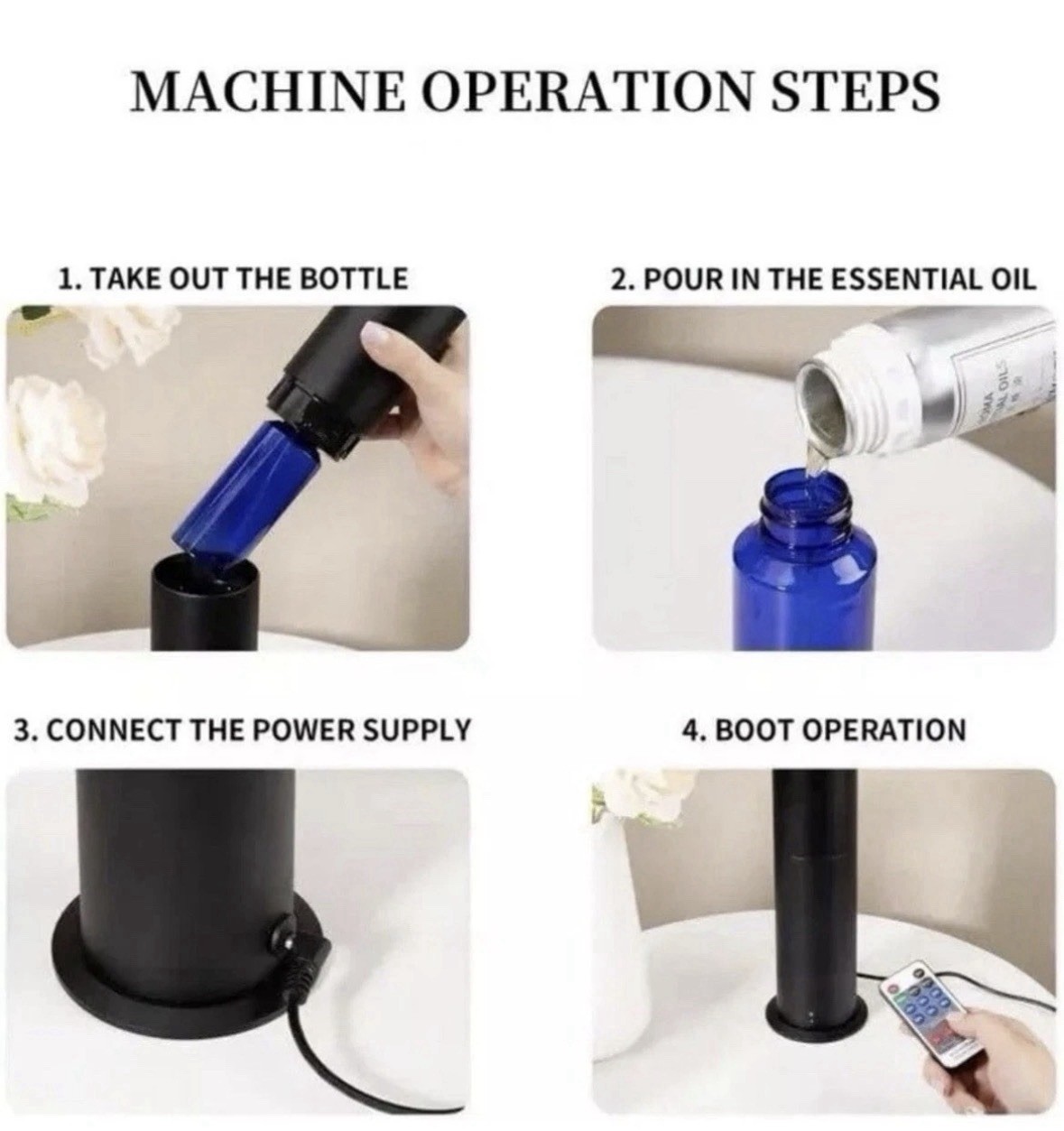 Scentiment 4025 Scent Diffuser 120ml Black Remote New