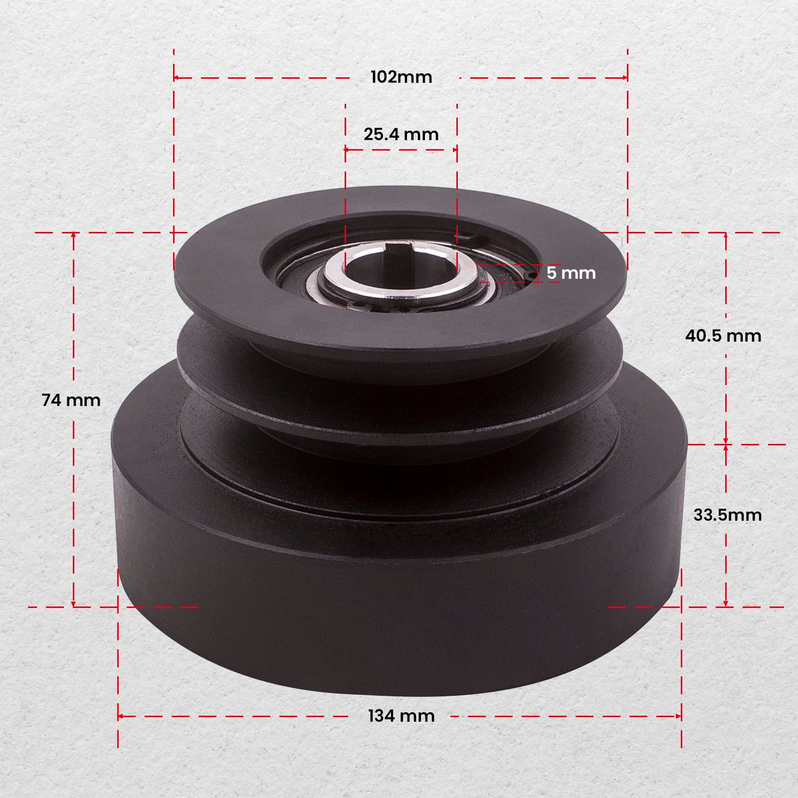 Heavy Duty 1" Bore Pulley Centrifugal Clutch Fits for 8HP-16HP Engine 2B Belts