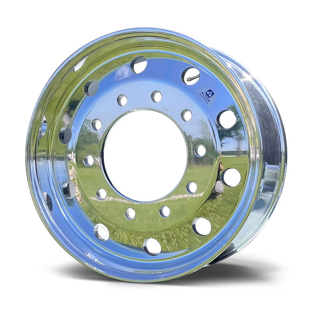 22.5x9.00 Alcoa 10x285mm Hub Pilot High Polish Flat Face Front