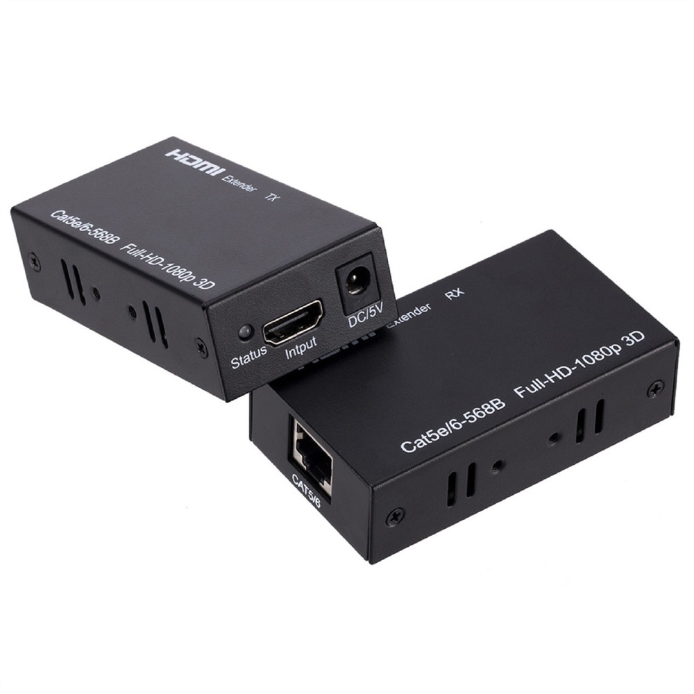 60M Extender RJ45 HDMI Network Extender 1080P Transmitter Receiver Adapter
