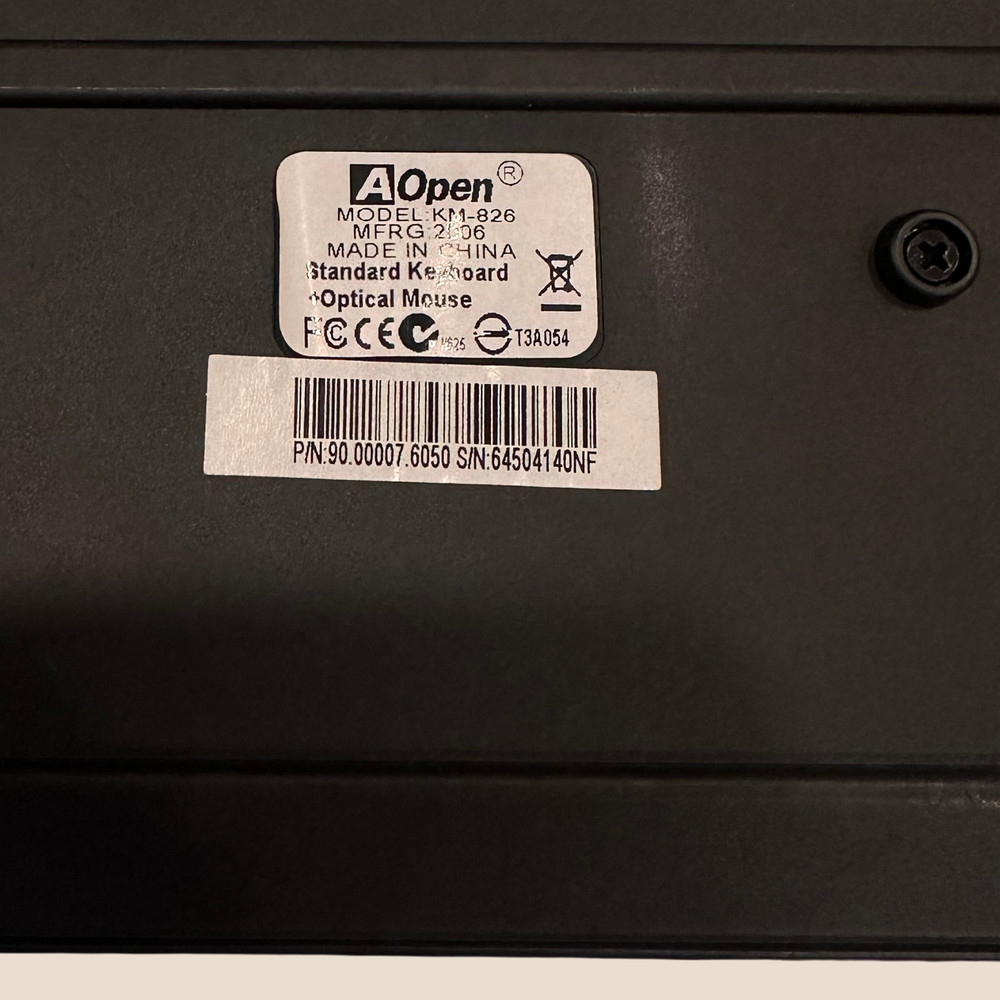 AOpen 3 Keyboard Bundle (KM-826) Wired PS/2 Port Plug & Play Connection