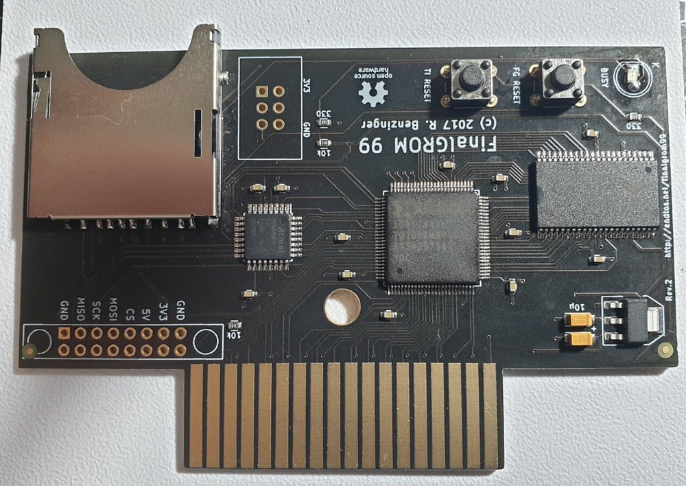 TI99/4A Finalgrom99 Cartridge SD Card Reader.