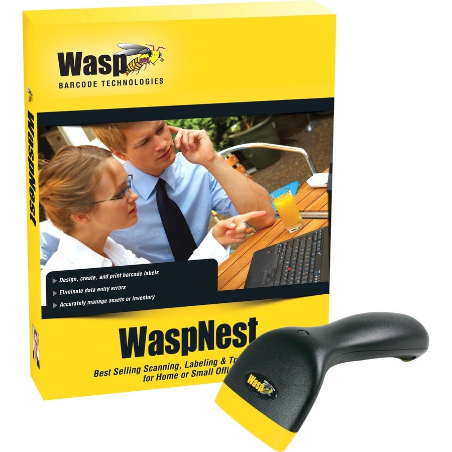 Wasp WaspNest WCS3950 CCD Barcode Scanner, USB