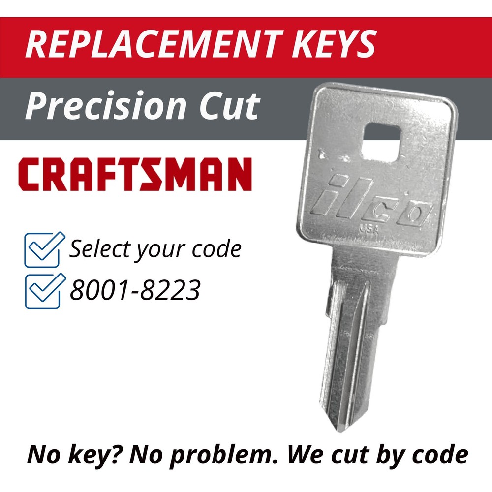 Craftsman Tool Box Key Tool Chest Replacement 8001-8223