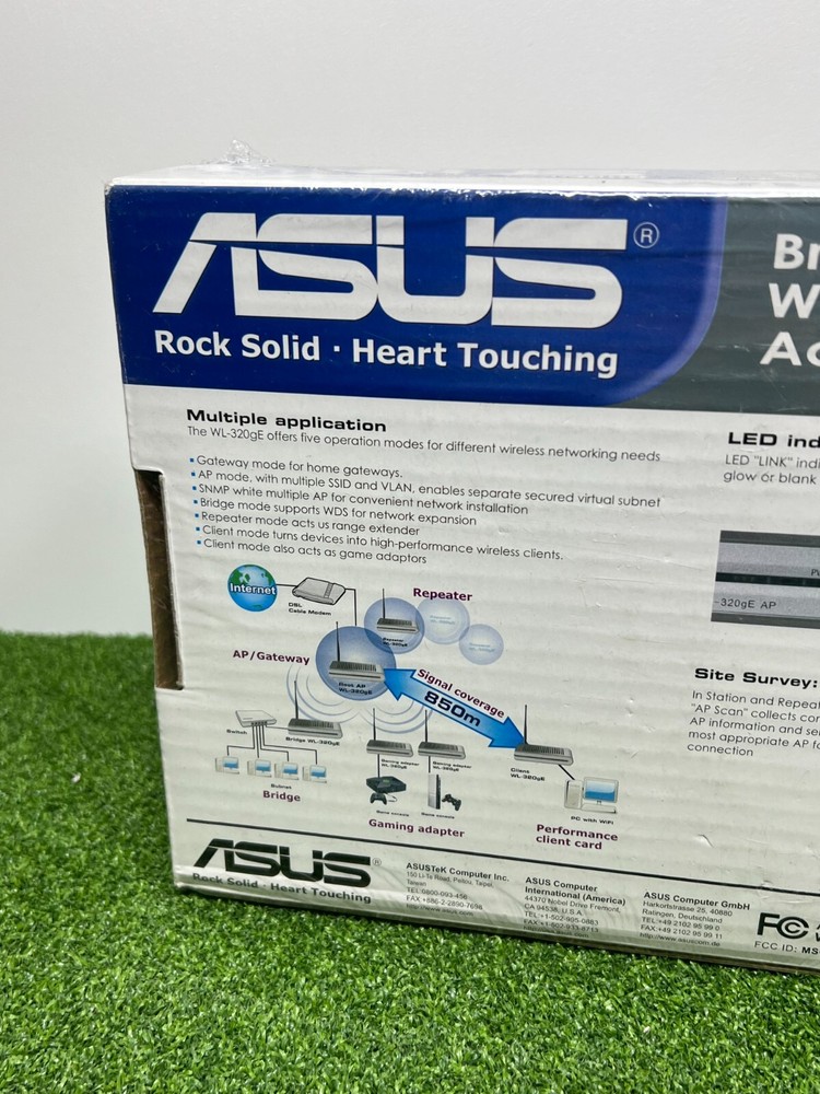 NEW Asus WL-320gE BroadRange Wireless Access Point Bridge Repeater Gateway