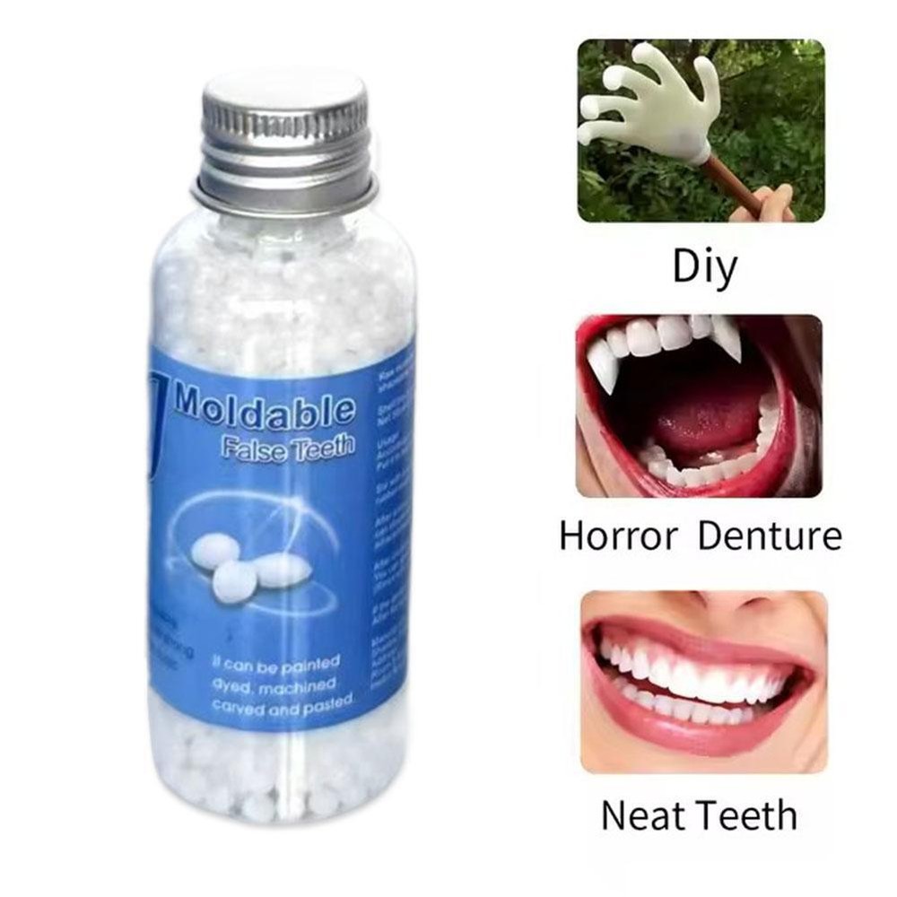 .Tooth Repair Granules Temporary Kit Fitting Beads Reusable Moldable False☆U.S