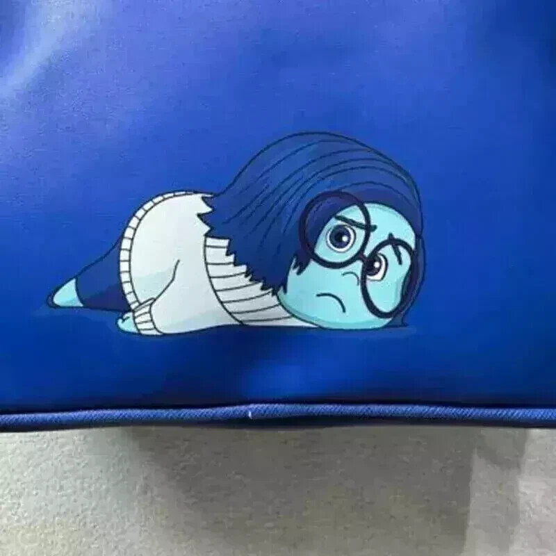 Inside Out 2 Pixar Sadness Backpack Loungefly Women Shoulder Bag Mini Handbags