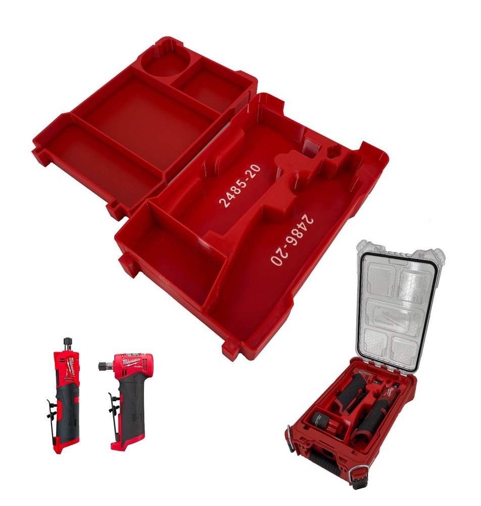 Milwaukee Packout Compact Compatible M12 Die Grinder Tool Tray Insert