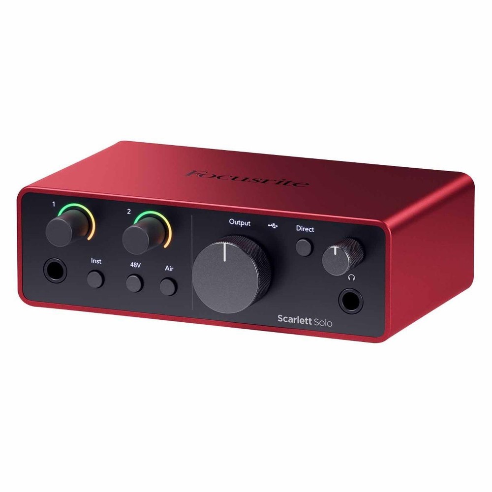 Focusrite Scarlett Solo Studio 4th Gen USB Audio Interface Recording Bundle Pack