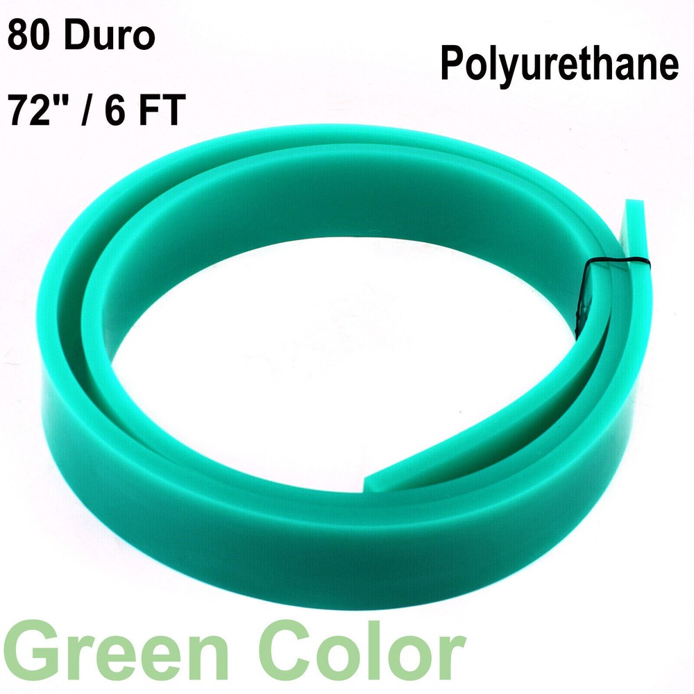 72"- 80 Duro Silk Screen Printing Squeegee Blade Screenprinting 6FT Polyurethane