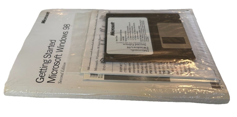 Microsoft Windows 98 Second Edition Software X04-80322 Floppy Disk & CD-ROM NEW