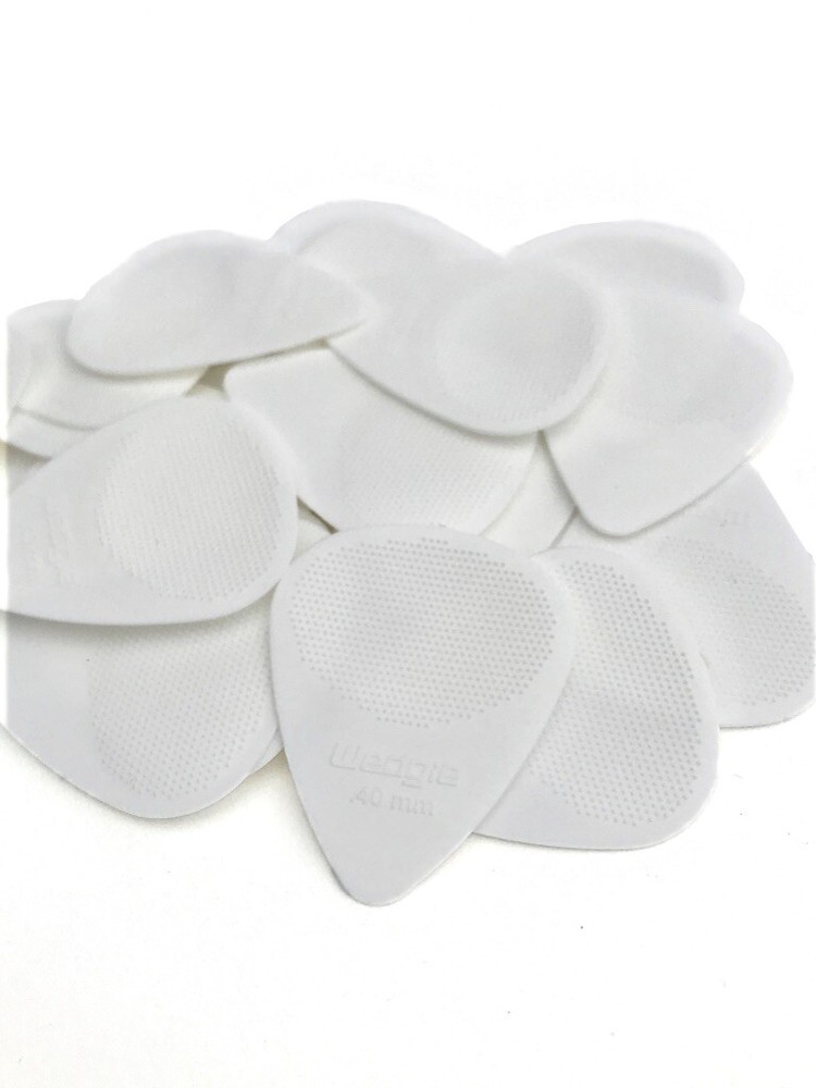 Wedgie Nylon XT Guitar Picks | Textured | .40mm | White | 36 pcs