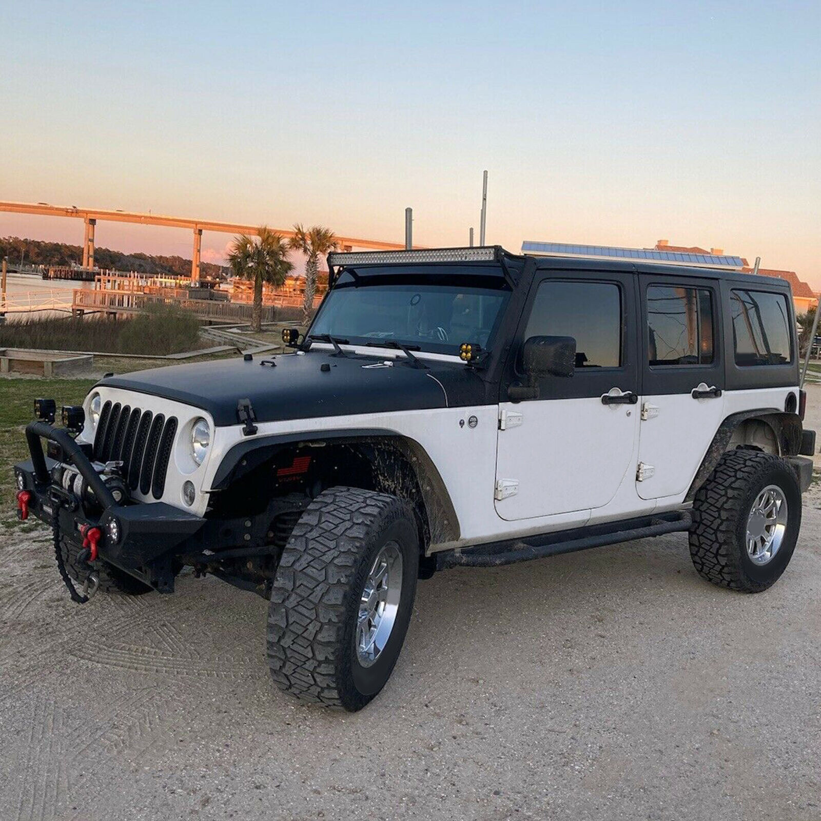 For Jeep Wrangler 07-18 JK Full Set Flat Style Solid Steel Fender Flares