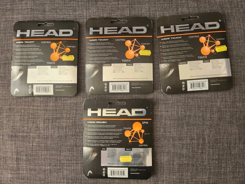 Head Hawk Touch 17g 3sets, Hawk Rough 17g 1 set