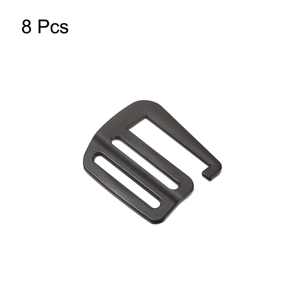 1.26" Webbing Release G Hook Buckle Adjuster for Backpack Strap 8Pcs Matte Black