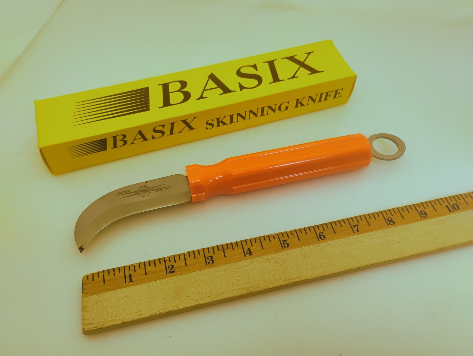 Basix Set (2) Lineman Knives SK50 High Visibility Orange Hang Ring New Old Stock