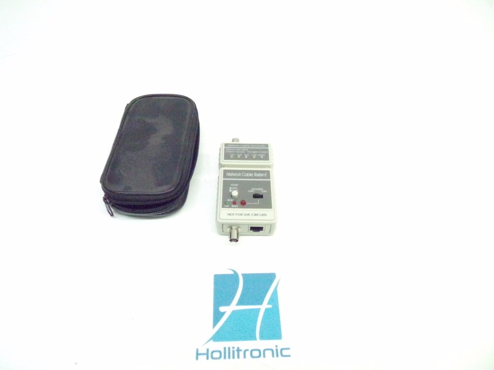 NETWORK CABLE TESTER  + BNC LED INDICATOR CABLE TERMINATOR + CARRY CASE