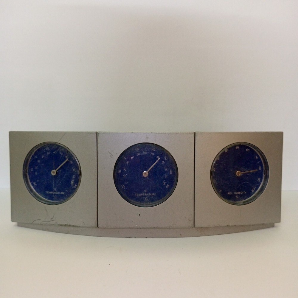 Vintage Function Accurate Triple Gauge Temperature Humidity Weather Thermometer
