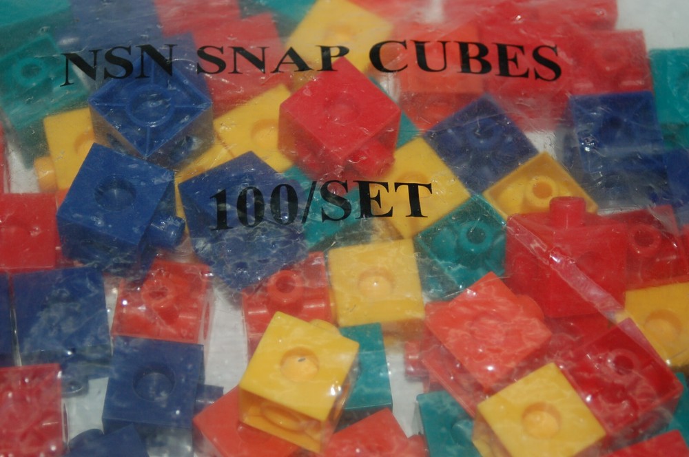 NSN Snap Cubes, 5 Colors Set/100 Teaching Manipulative