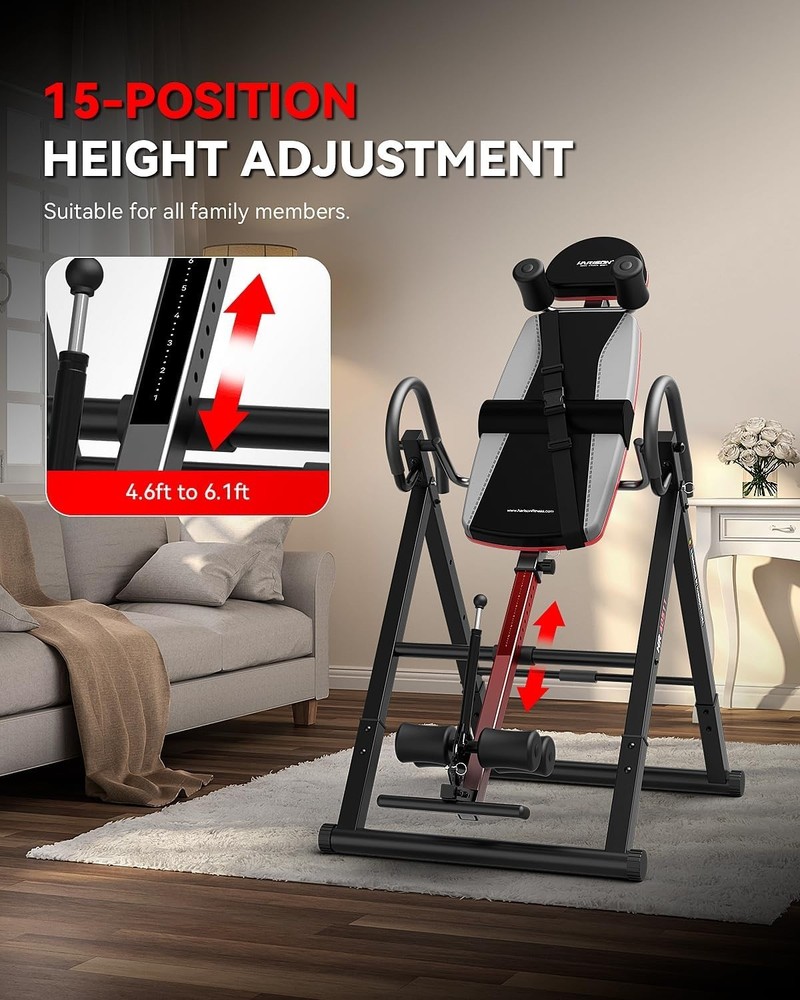 HARISON Inversion Table for Back Pain Relief - Decompression Back Stretcher