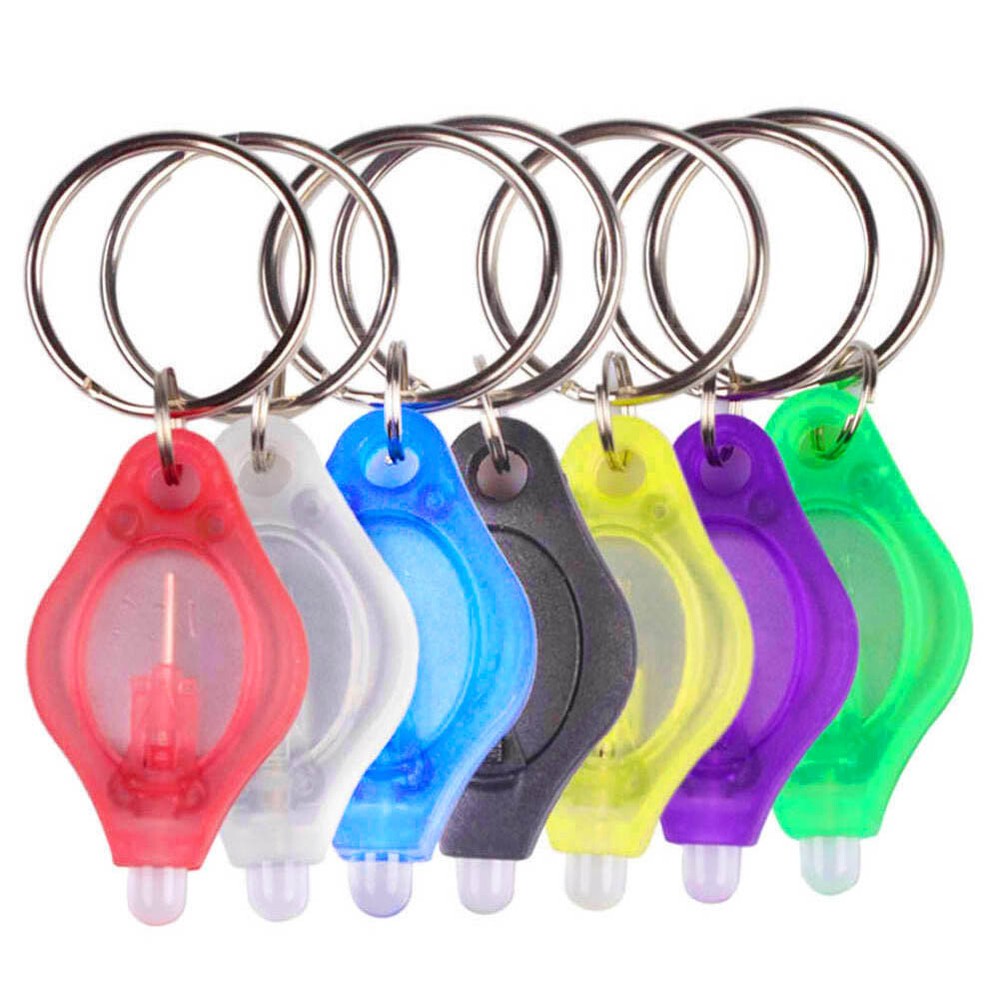 7/20pcs Mini Bright LED Micro Light Keychain Squeeze Light Key Ring Camping Gift