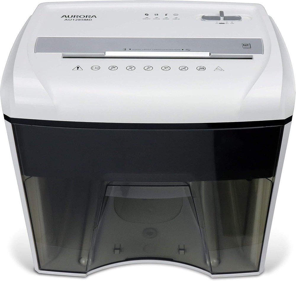 Aurora AU1285MD Compact Desktop-Style High Security 12-Sheet Micro-Cut White