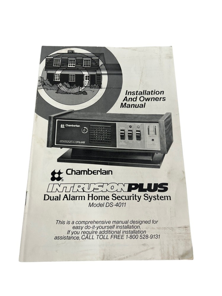 Vtg 1970's Chamberlain Intrusionplus Wired Home Security System - Untested