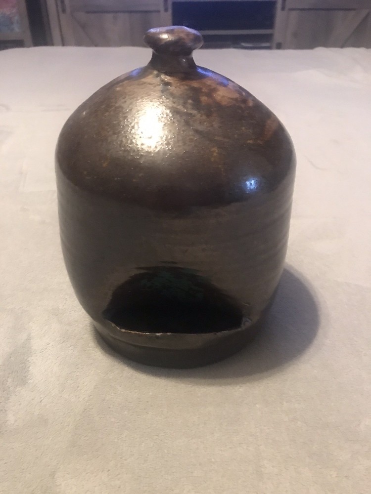 Antique Clay Stoneware Chicken Feeder/Waterer
