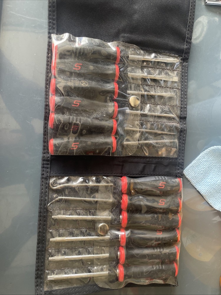 snap on mini screwdriver set Red 12pc Complete