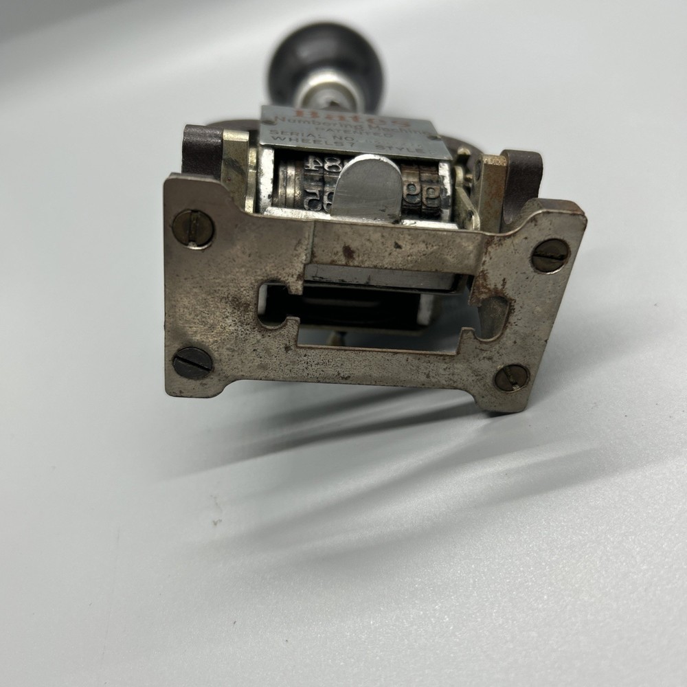 Bates Multiple Movement Six Wheel Numbering Machine Type-E Re-Inkable