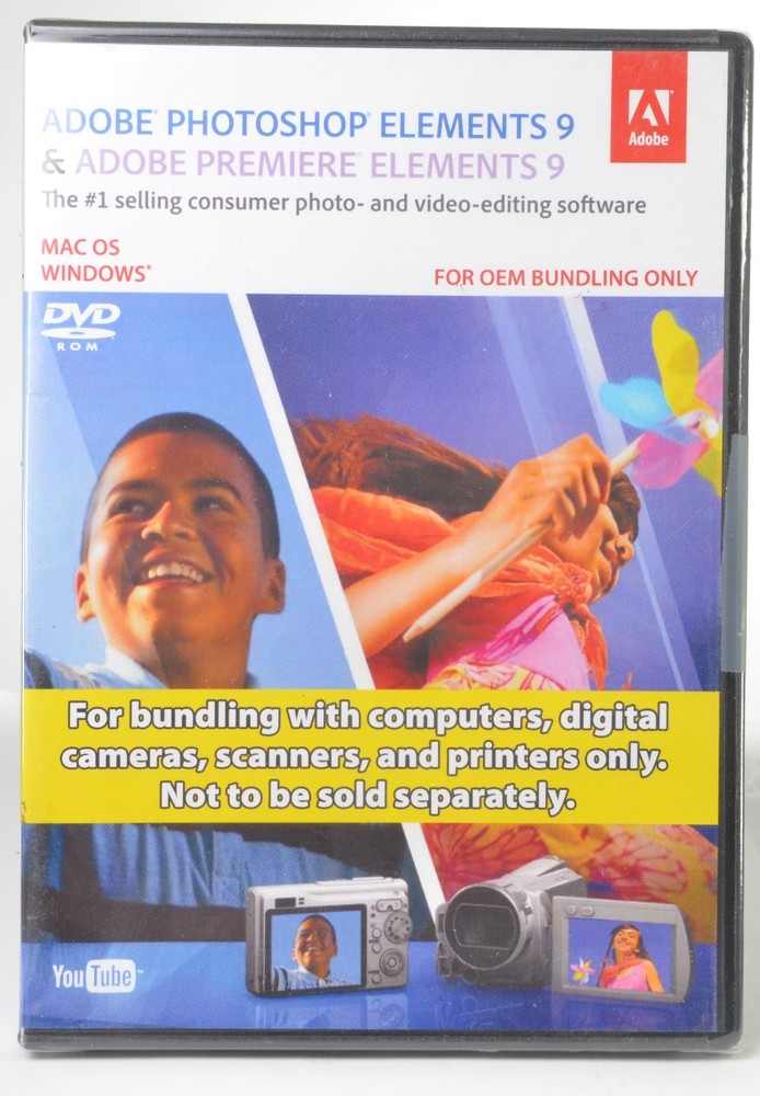 ADOBE PHOTOSHOP ELEMENTS 9 & PREMIER ELEMENTS 9 - OPEN BOX