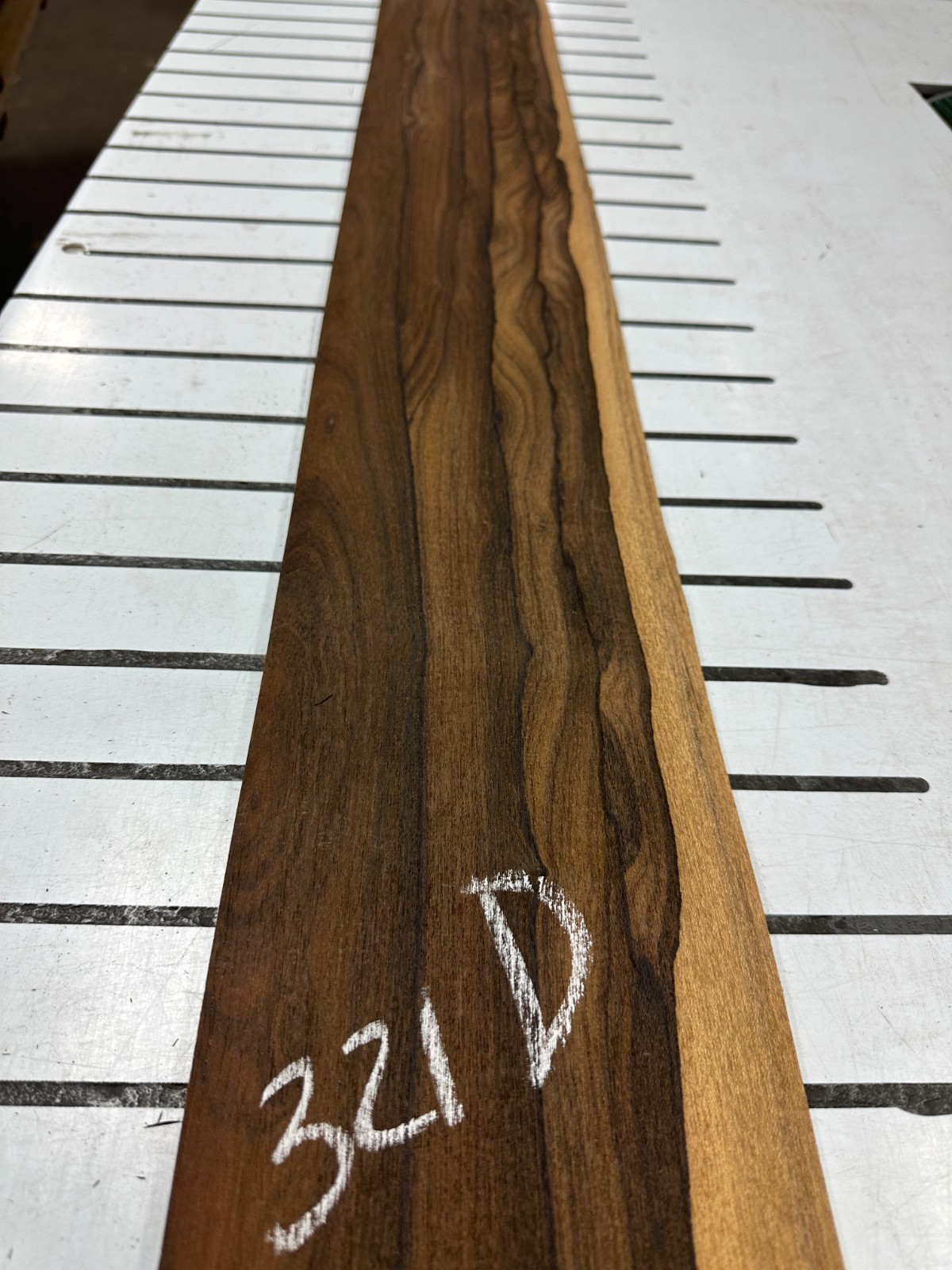 Ziricote Raw Wood Veneer 2 sheets 75'' x 5'' 321D