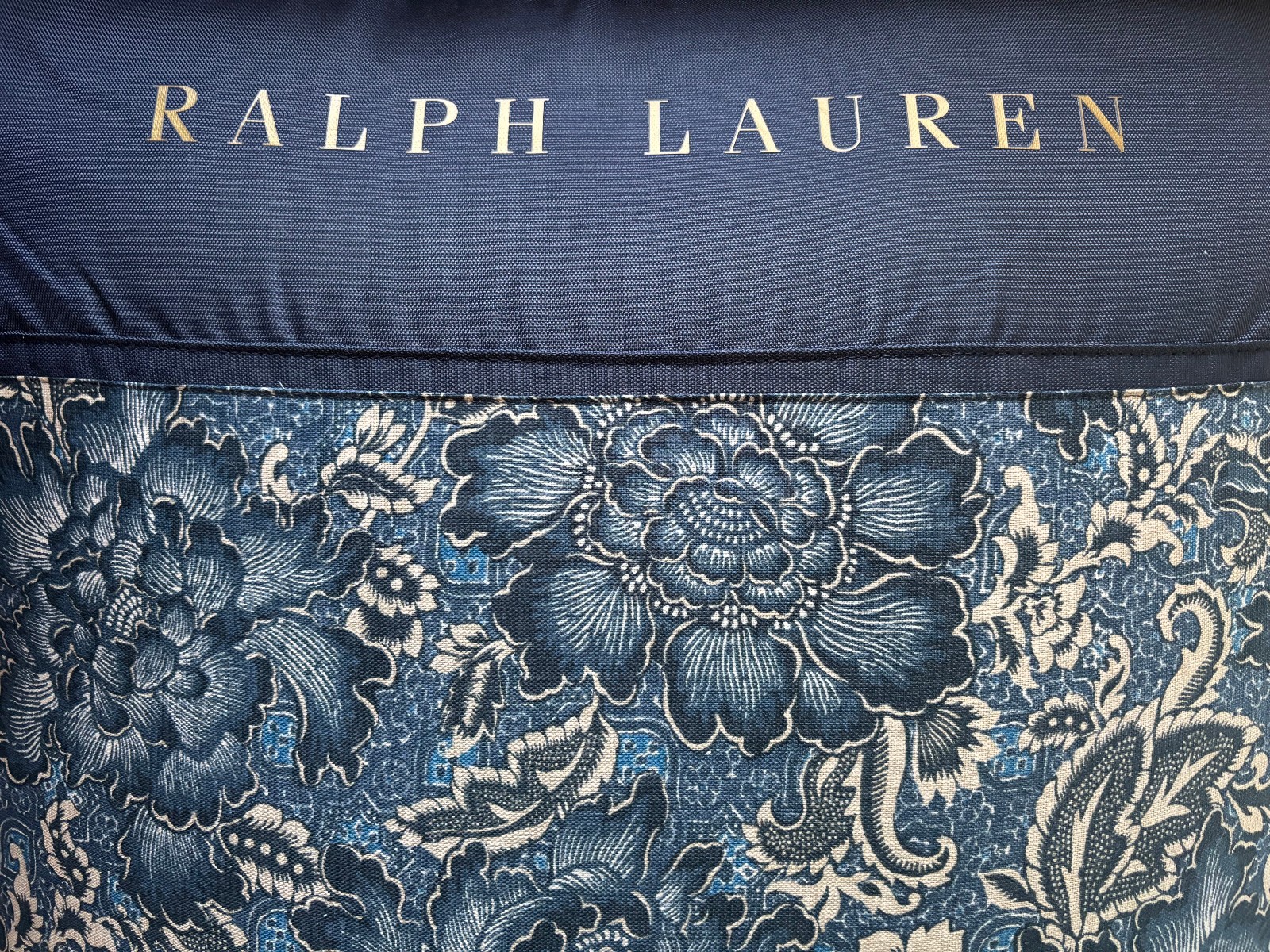 Ralph Lauren KING Size KEATON Indigo Floral Comforter 108" x 96"