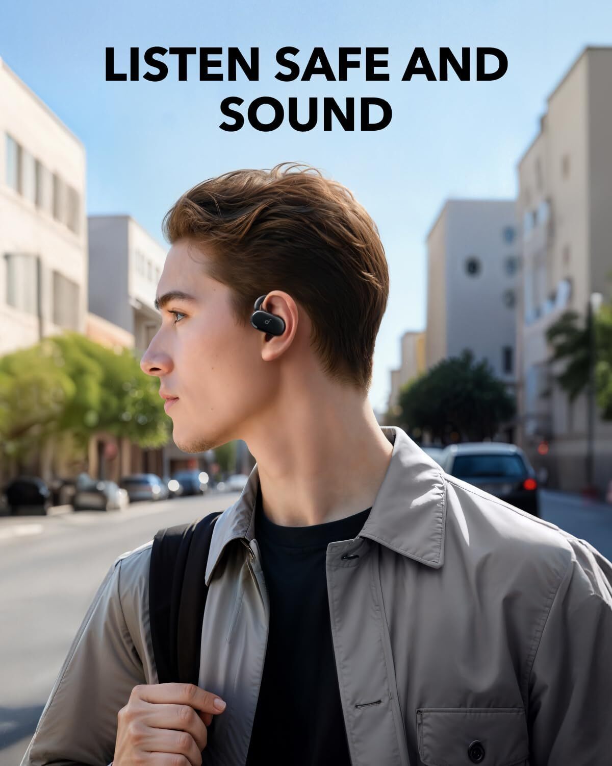 Soundcore V20i Open-Ear Headphones Comfort Ear Hook Earbuds Deep Bass LED Light