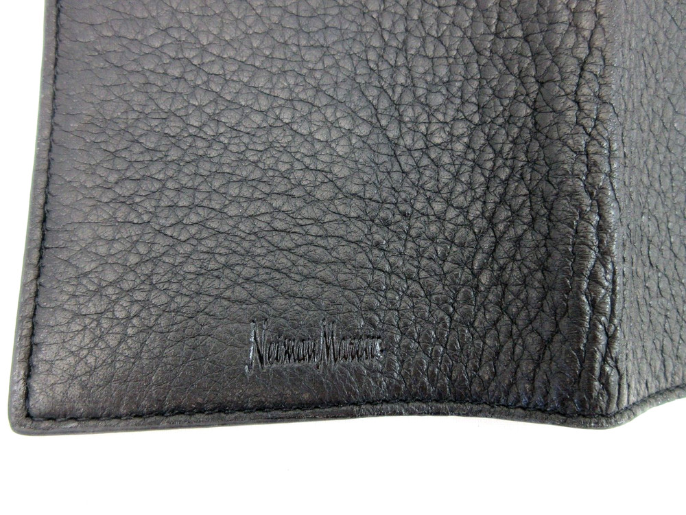 Neiman Marcus Leather Passport Cover Black
