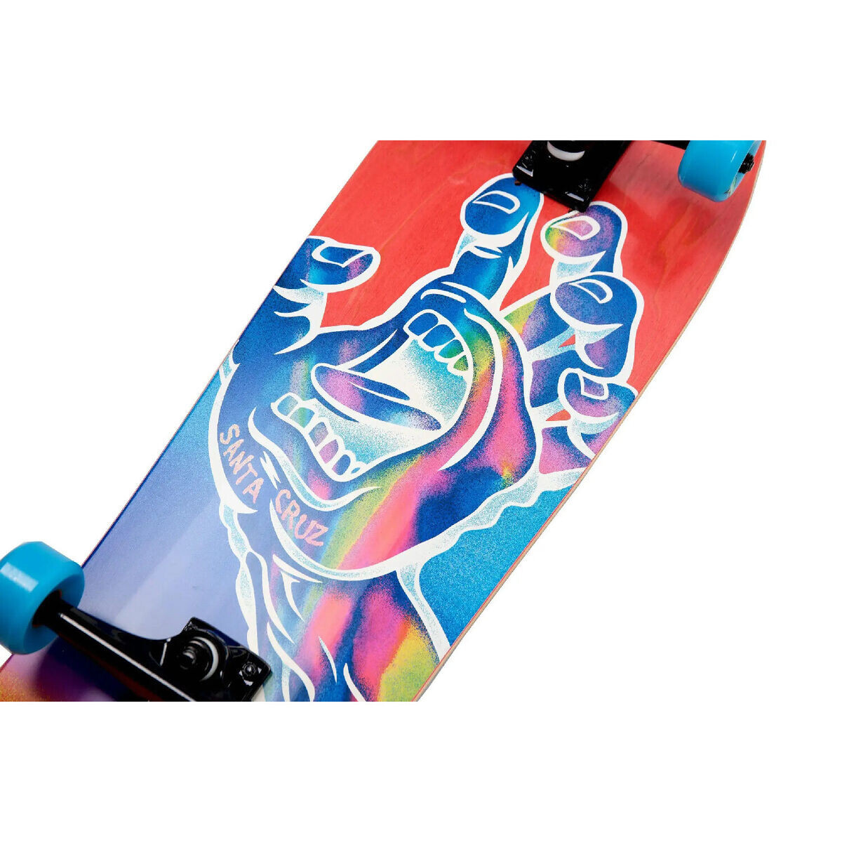 Santa Cruz Iridescent Hand 80's old school Cruiser Complete Skateboard 9.7"x31.7