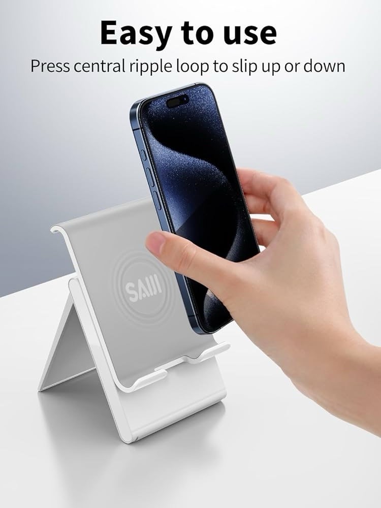 Adjustable Tablet Stand Holder Portable Foldable Desktop Stand Dock Plus Gray