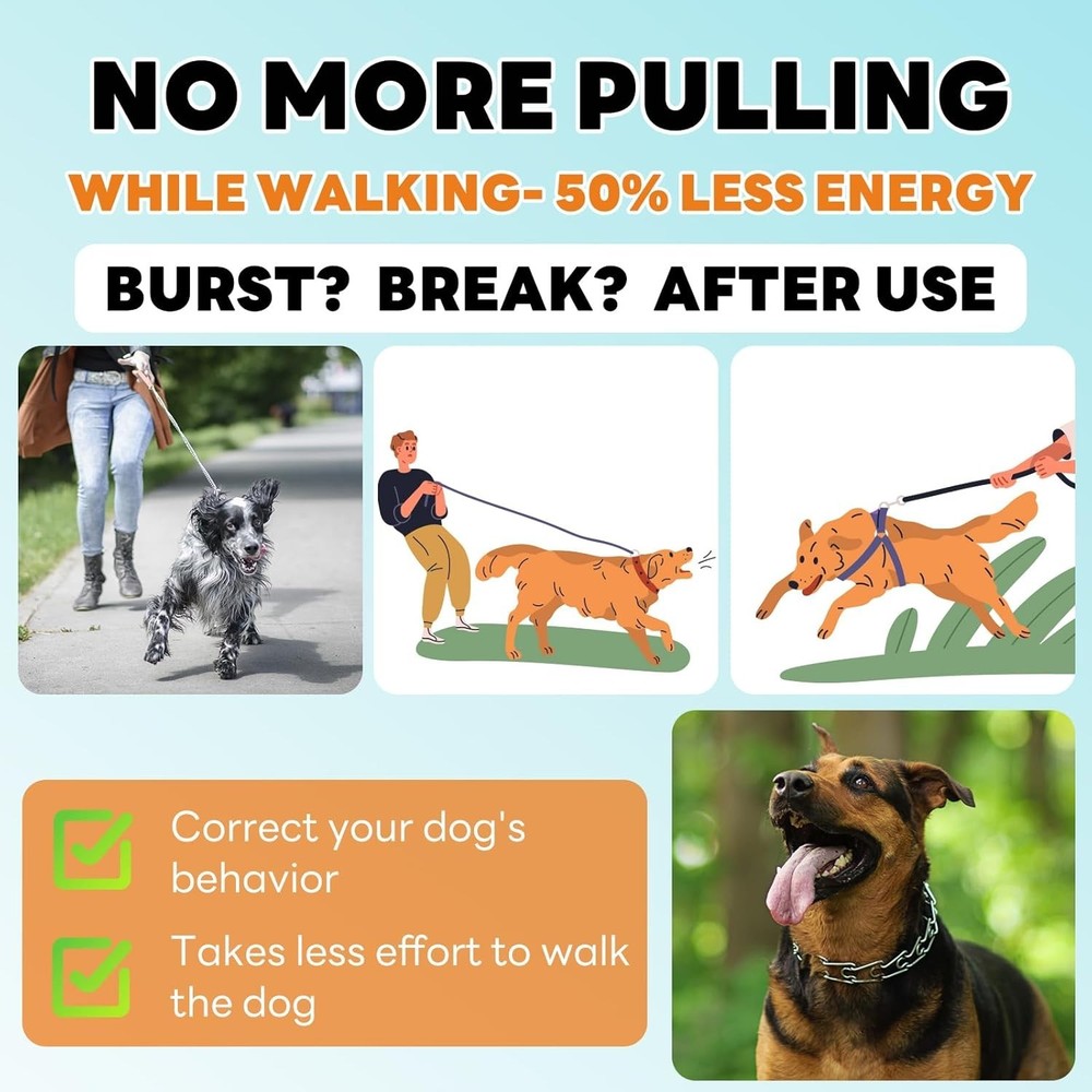 Dog Prong , Adjustable Pinch with Quick Release Buckle for Small Medium Large Do