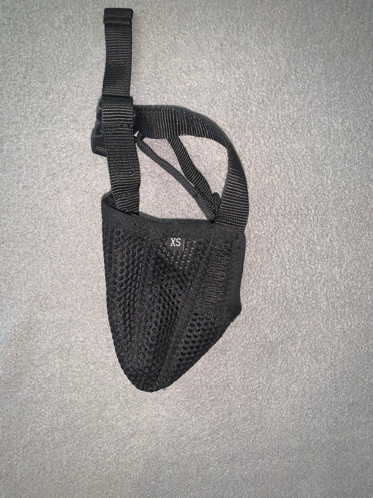 XS Dog Muzzle Mayerzon Breathable Mesh Black Adjustable (PLEASE READ)